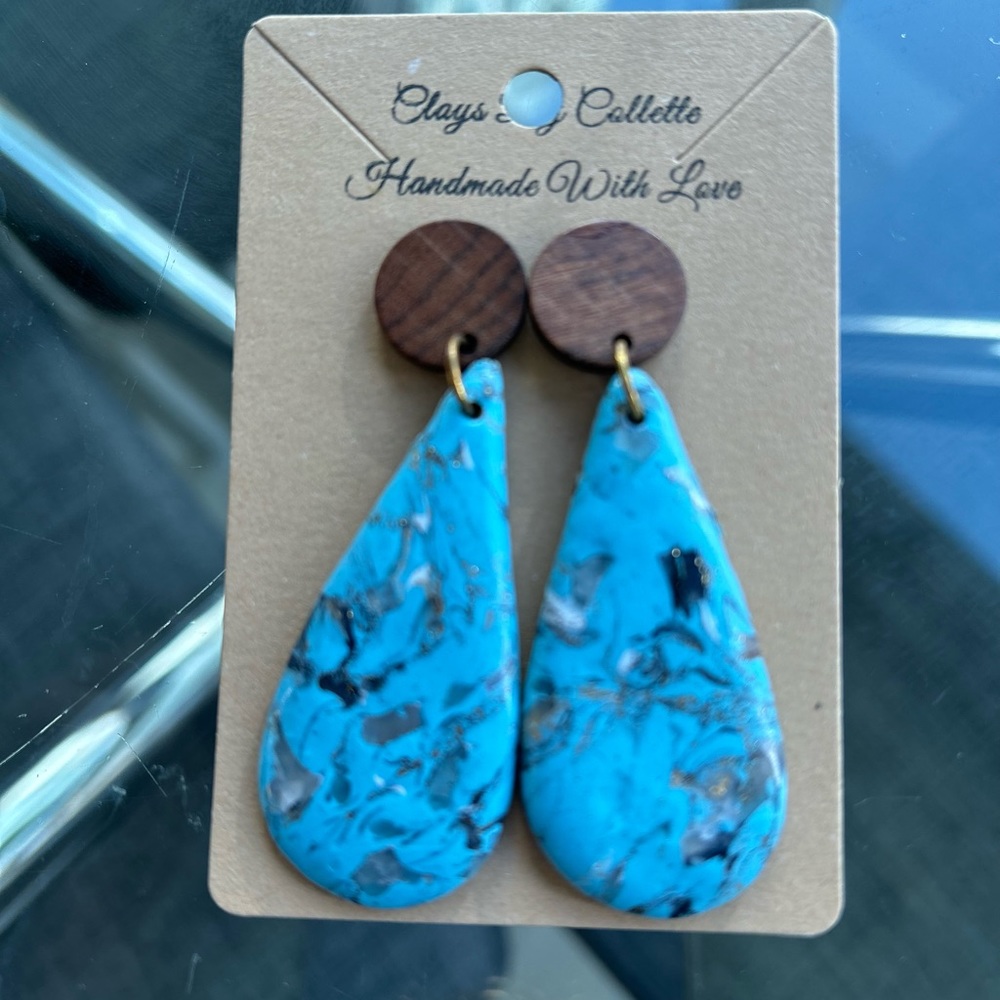 Handmade polymer clay earrings